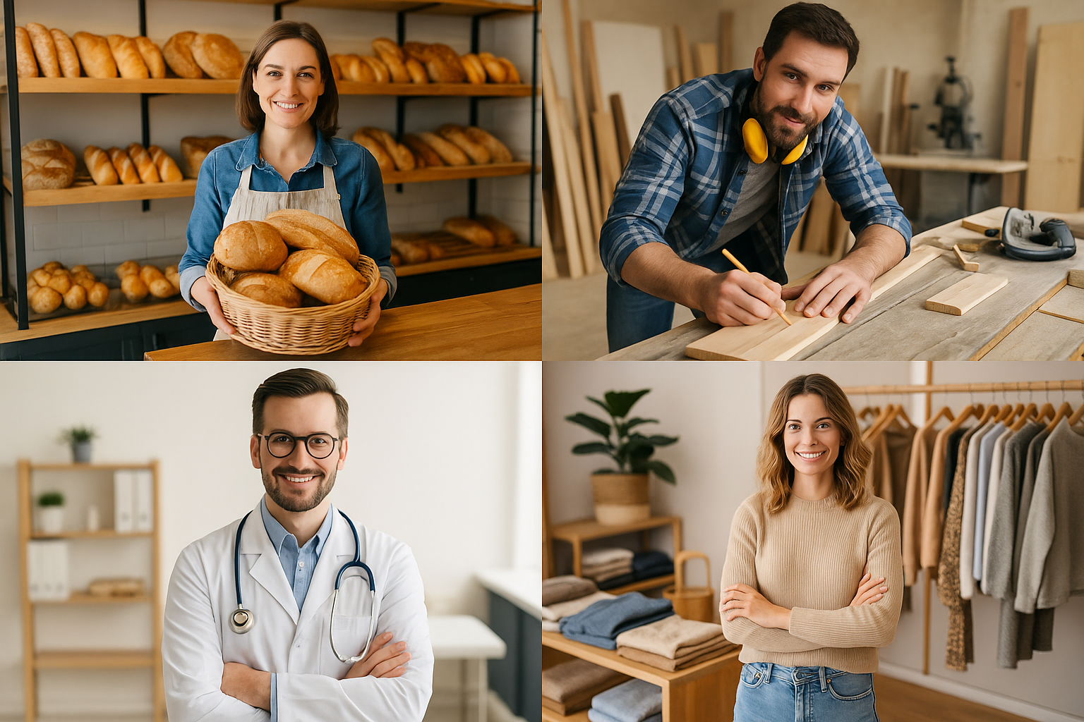 Mehrere kleine Punkte (Einzelbetriebe) verbinden sich zu einem Netzwerk mit gemeinsamen Ressourcen.